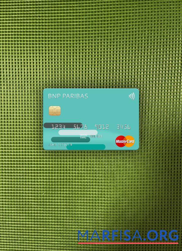 Downloadable USA BNP Paribas Bank mastercard photolook front download for verification